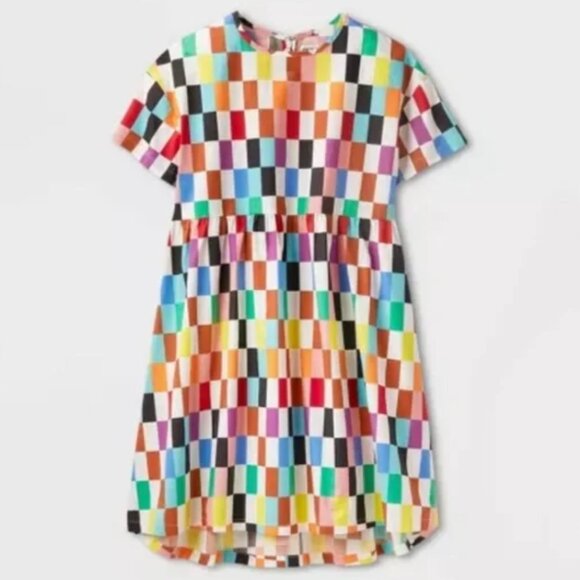 Target Pride Rainbow Check Skater Dress Size XS - Picture 3 of 11